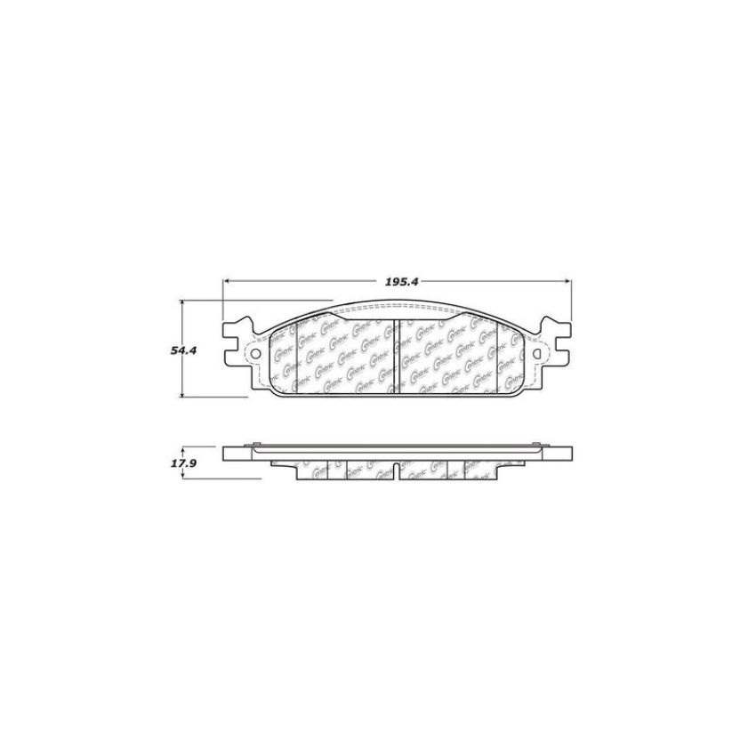 CENTRIC PARTS 105.13760 Posi Quiet Ceramic Brake Pads with Shims and Hardware