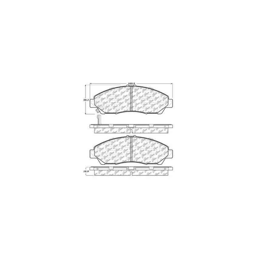 CENTRIC PARTS 105.13780 Posi Quiet Ceramic Brake Pads with Shims and Hardware
