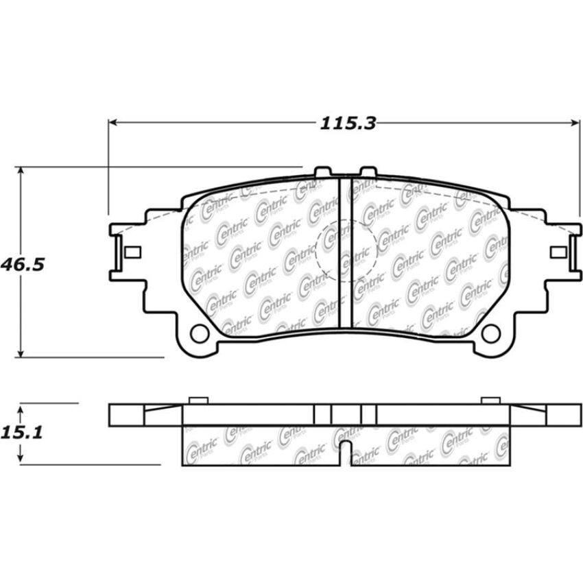 CENTRIC PARTS 105.13911 Posi Quiet Ceramic Brake Pads with Shims and Hardware