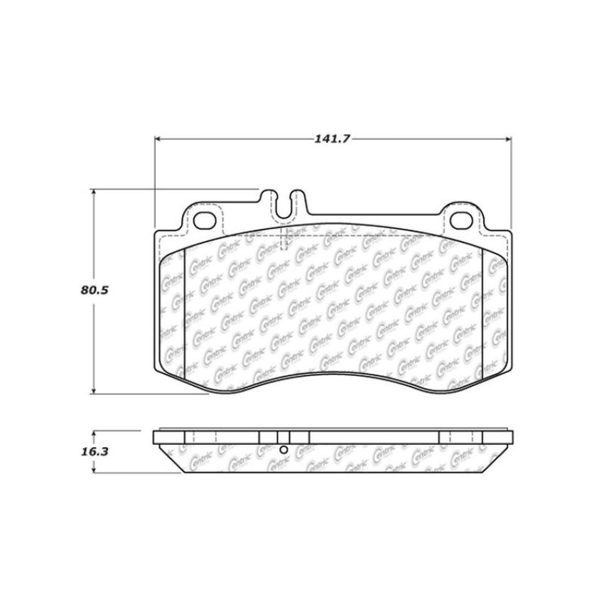 CENTRIC PARTS 105.14200 Posi Quiet Ceramic Brake Pads with Shims and Hardware