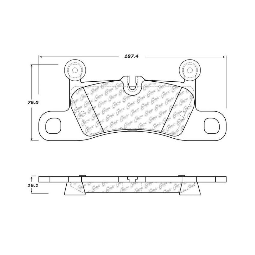 CENTRIC PARTS 105.14530 Posi Quiet Ceramic Brake Pads with Shims and Hardware