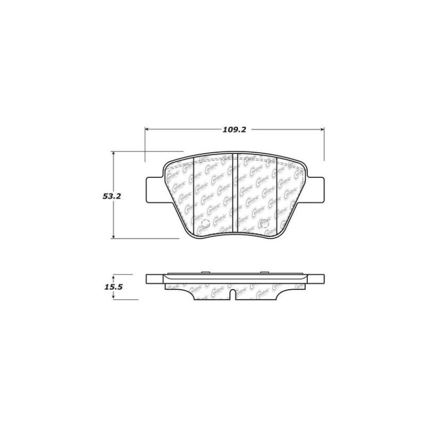 CENTRIC PARTS 105.14560 Posi Quiet Ceramic Brake Pads with Shims and Hardware