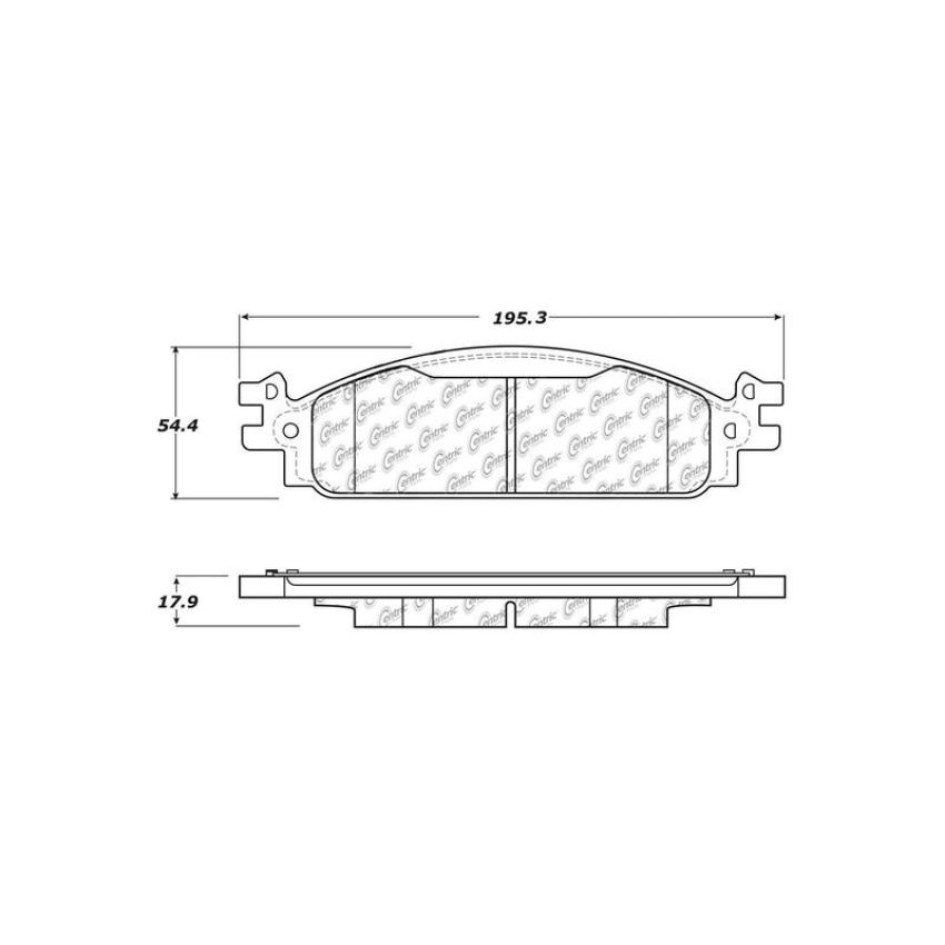 CENTRIC PARTS 105.15080 Posi Quiet Ceramic Brake Pads with Shims and Hardware
