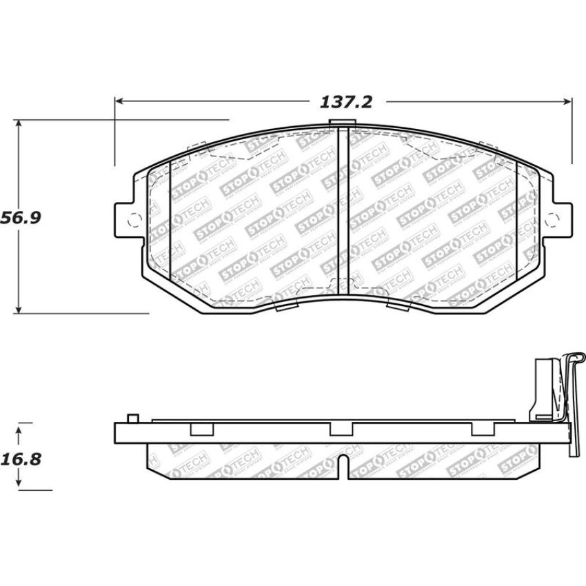 CENTRIC PARTS 105.15390 Posi Quiet Ceramic Brake Pads with Shims and Hardware