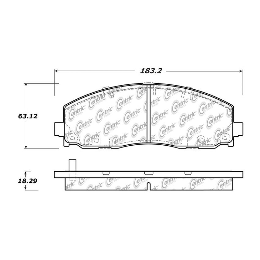 CENTRIC PARTS 105.15890 Posi Quiet Ceramic Brake Pads with Shims and Hardware
