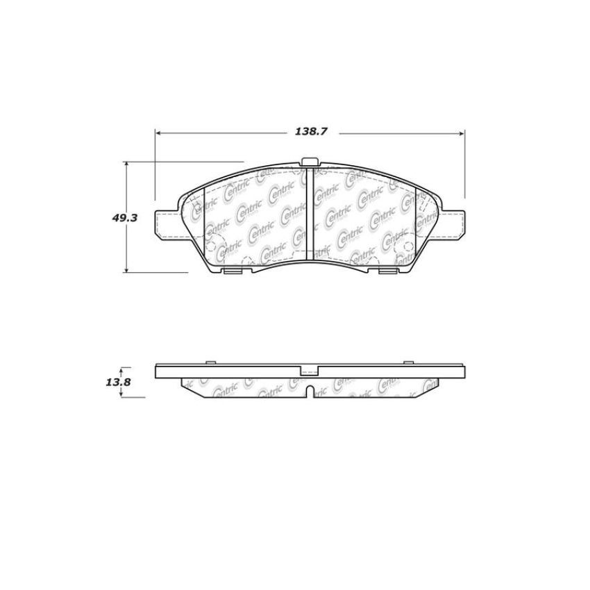 CENTRIC PARTS 105.15920 Posi Quiet Ceramic Brake Pads with Shims and Hardware