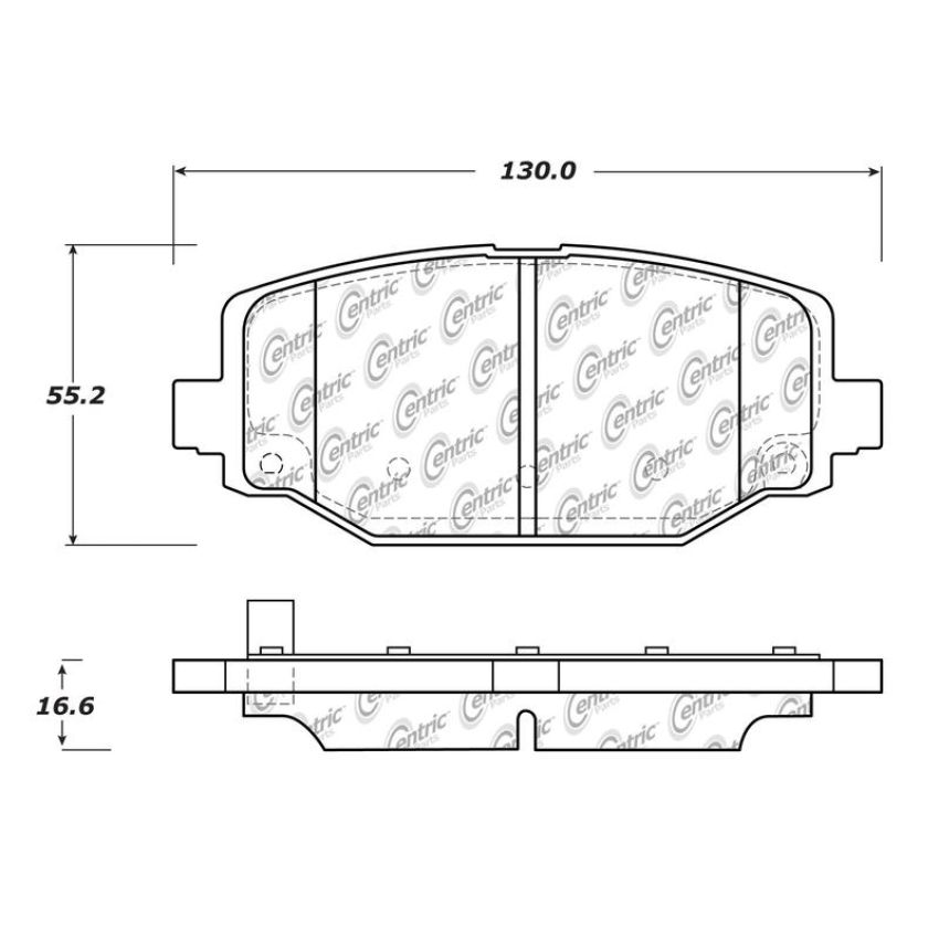 CENTRIC PARTS 105.15960 Posi Quiet Ceramic Brake Pads with Shims and Hardware