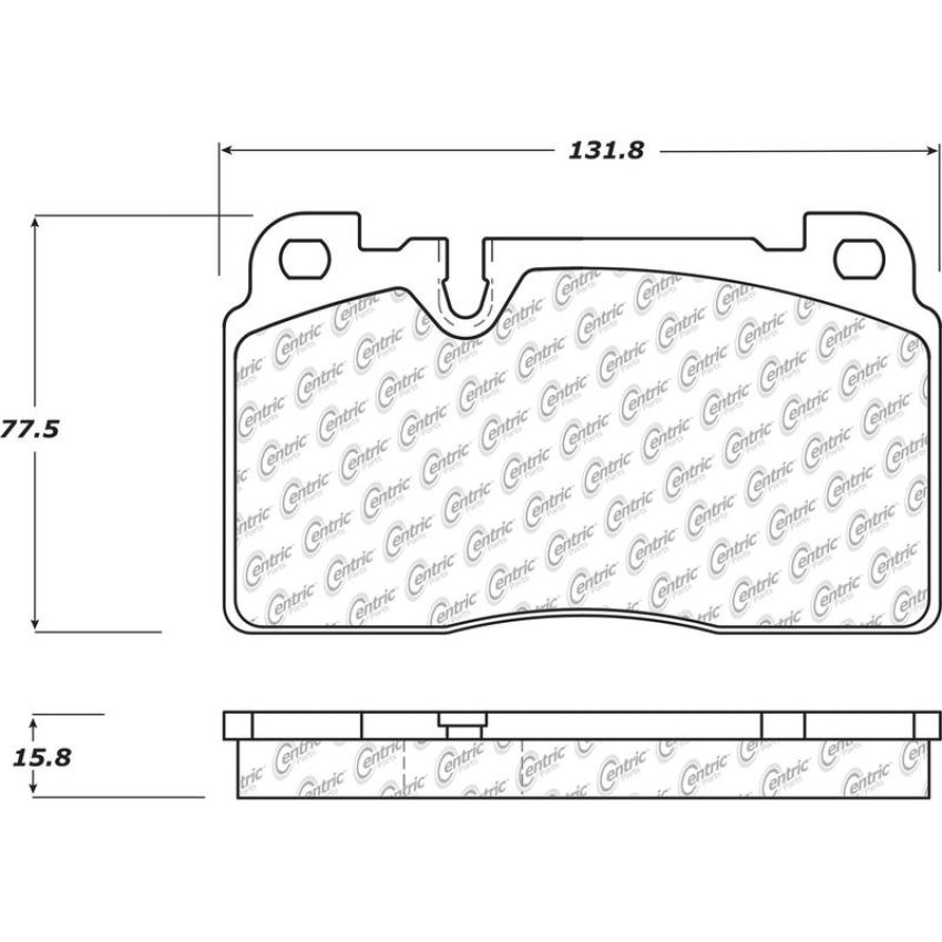 CENTRIC PARTS 105.16630 Posi Quiet Ceramic Brake Pads with Shims and Hardware