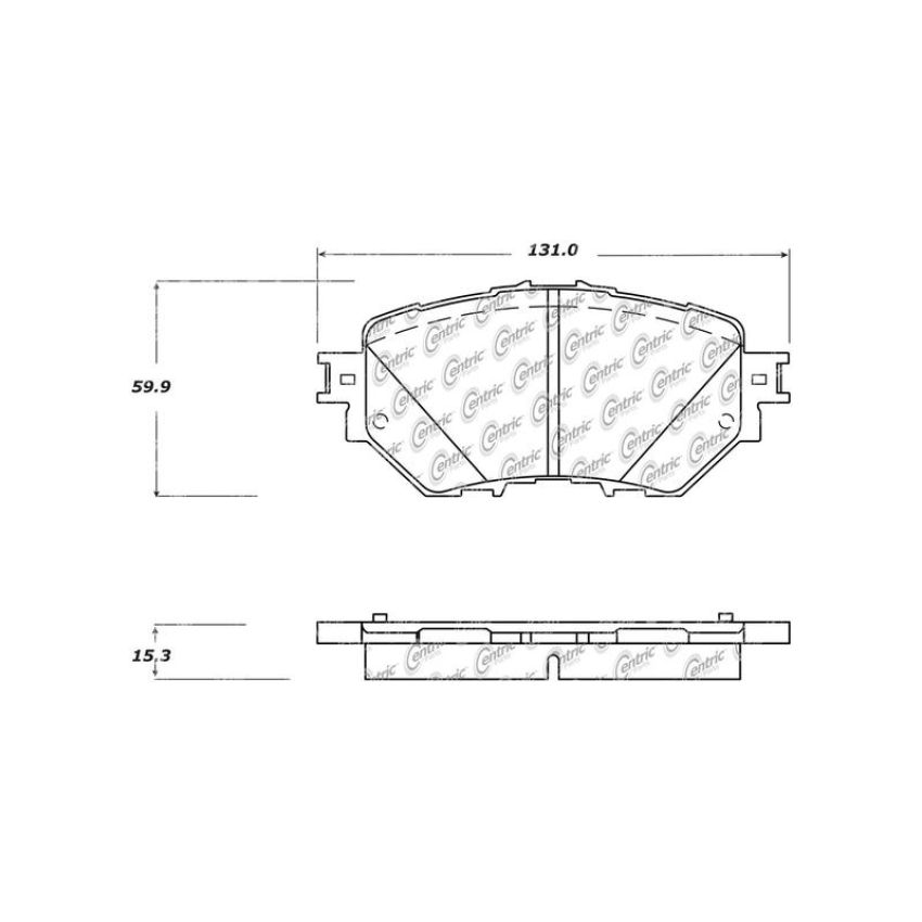 CENTRIC PARTS 105.17590 Posi Quiet Ceramic Brake Pads with Shims and Hardware