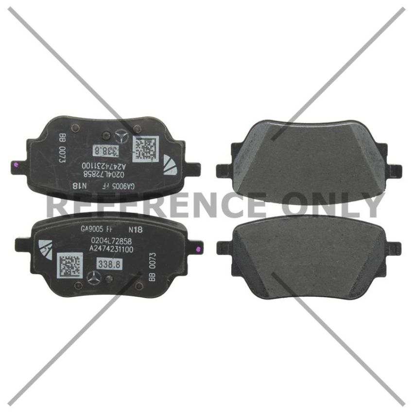 CENTRIC PARTS 105.61160 Posi Quiet Ceramic Brake Pads with Shims and Hardware