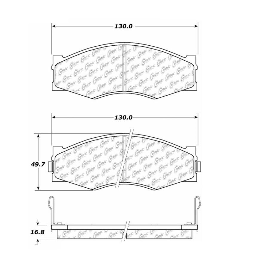 CENTRIC PARTS 106.02660 Posi Quiet Extended Wear Brake Pads with Shims and Hardware