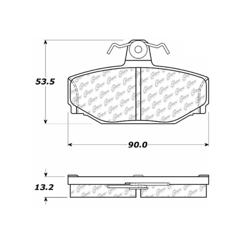 CENTRIC PARTS 106.03910 Posi Quiet Extended Wear Brake Pads with Shims and Hardware
