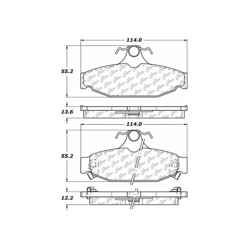 CENTRIC PARTS 106.04130 Posi Quiet Extended Wear Brake Pads with Shims and Hardware