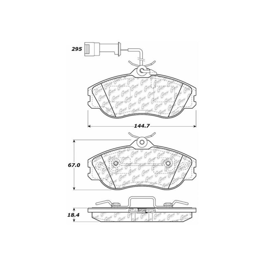 CENTRIC PARTS 106.04190 Posi Quiet Extended Wear Brake Pads with Shims