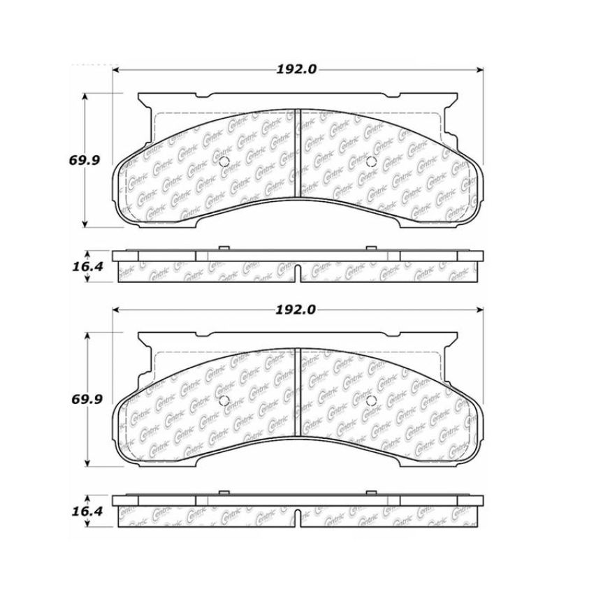 CENTRIC PARTS 106.04500 Posi Quiet Extended Wear Brake Pads with Shims and Hardware