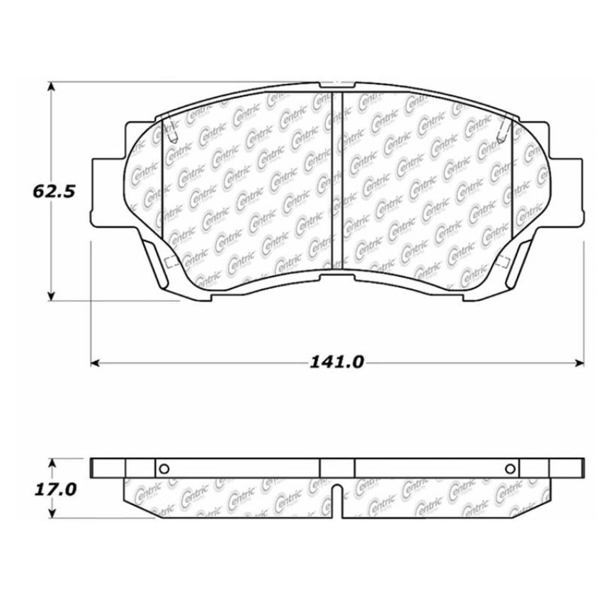 CENTRIC PARTS 106.04760 Posi Quiet Extended Wear Brake Pads with Shims and Hardware