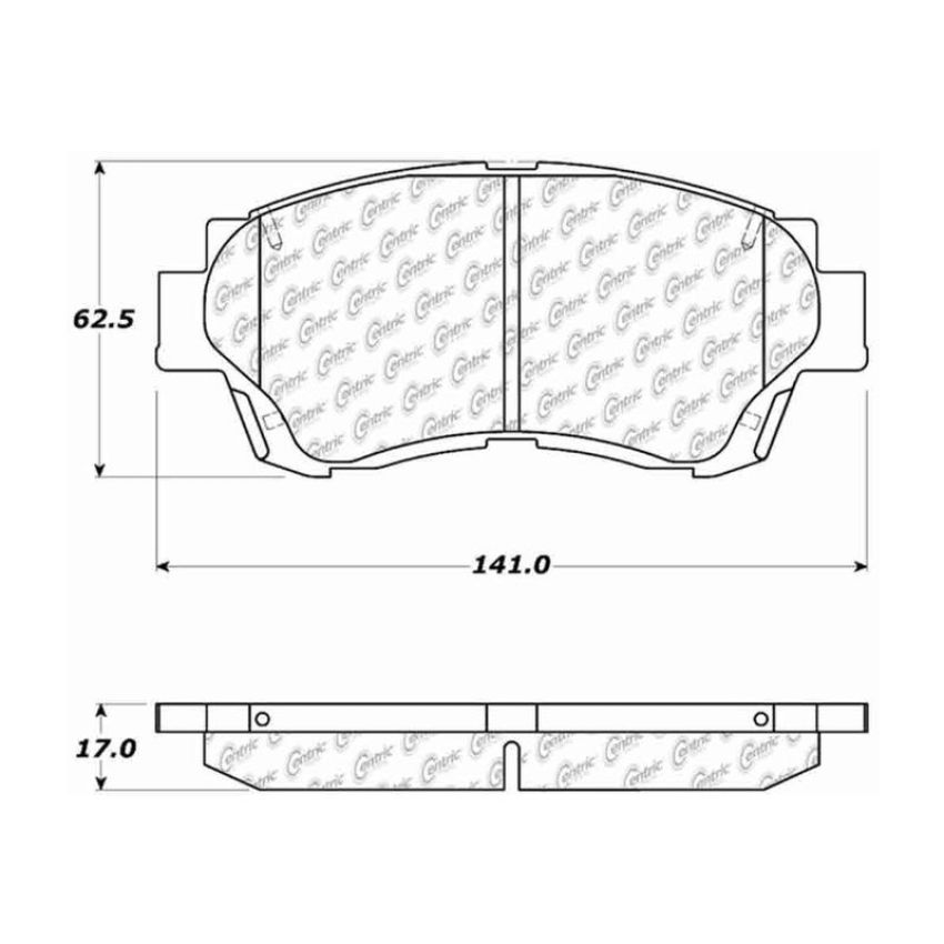 CENTRIC PARTS 106.04761 Posi Quiet Extended Wear Brake Pads with Shims and Hardware