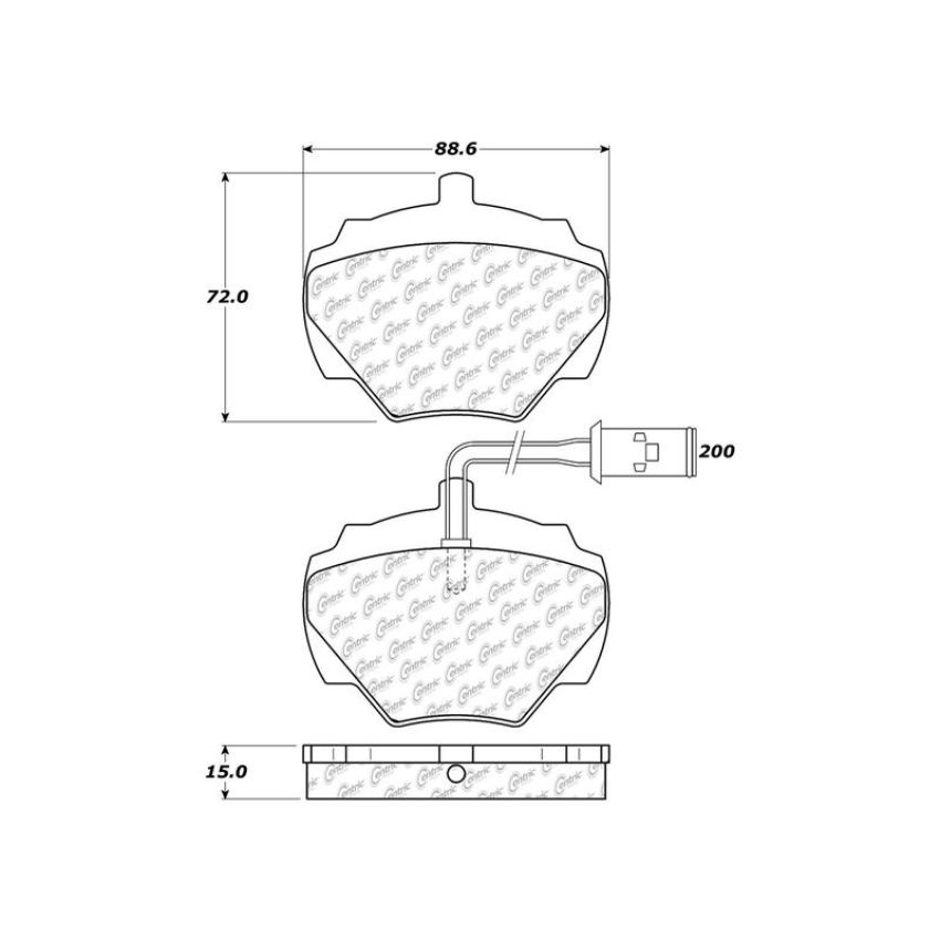 CENTRIC PARTS 106.05180 Posi Quiet Extended Wear Brake Pads with Shims and Hardware