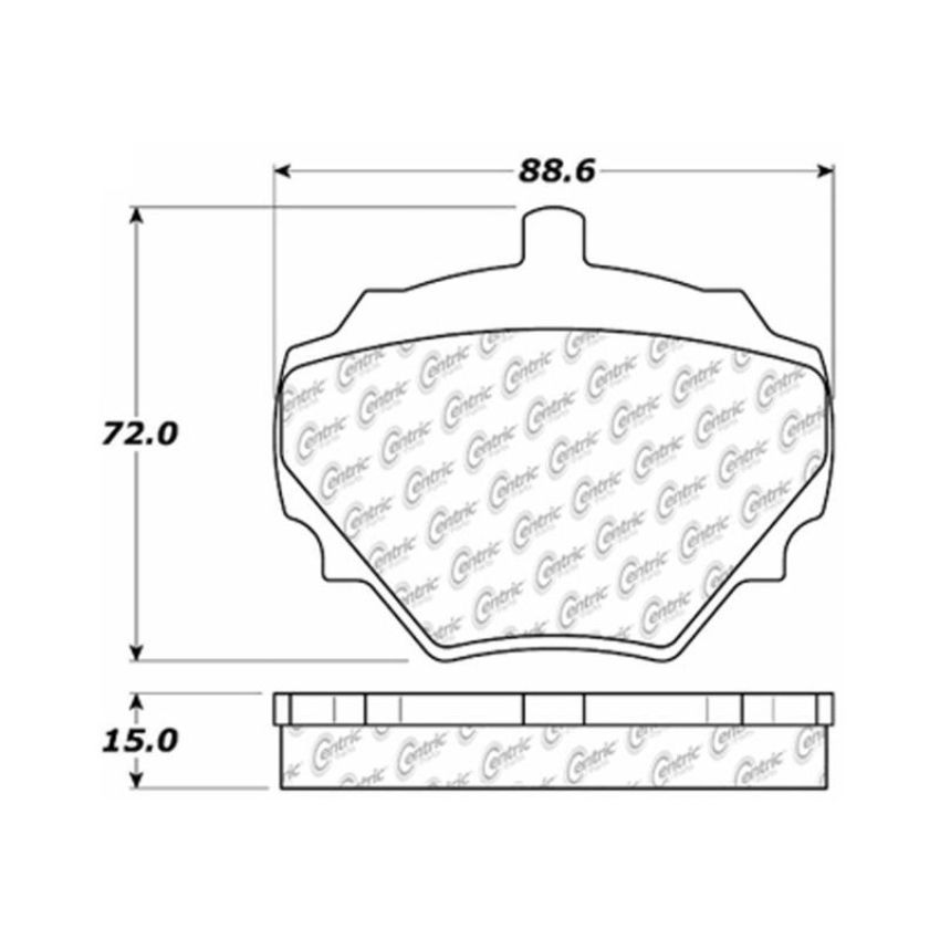 CENTRIC PARTS 106.05181 Posi Quiet Extended Wear Brake Pads with Shims and Hardware