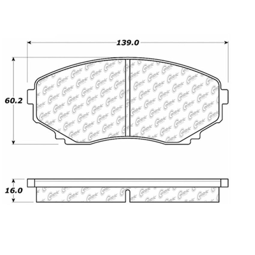 CENTRIC PARTS 106.05510 Posi Quiet Extended Wear Brake Pads with Shims and Hardware