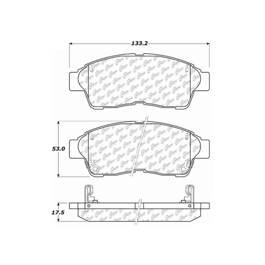 CENTRIC PARTS 106.05621 Posi Quiet Extended Wear Brake Pads with Shims and Hardware