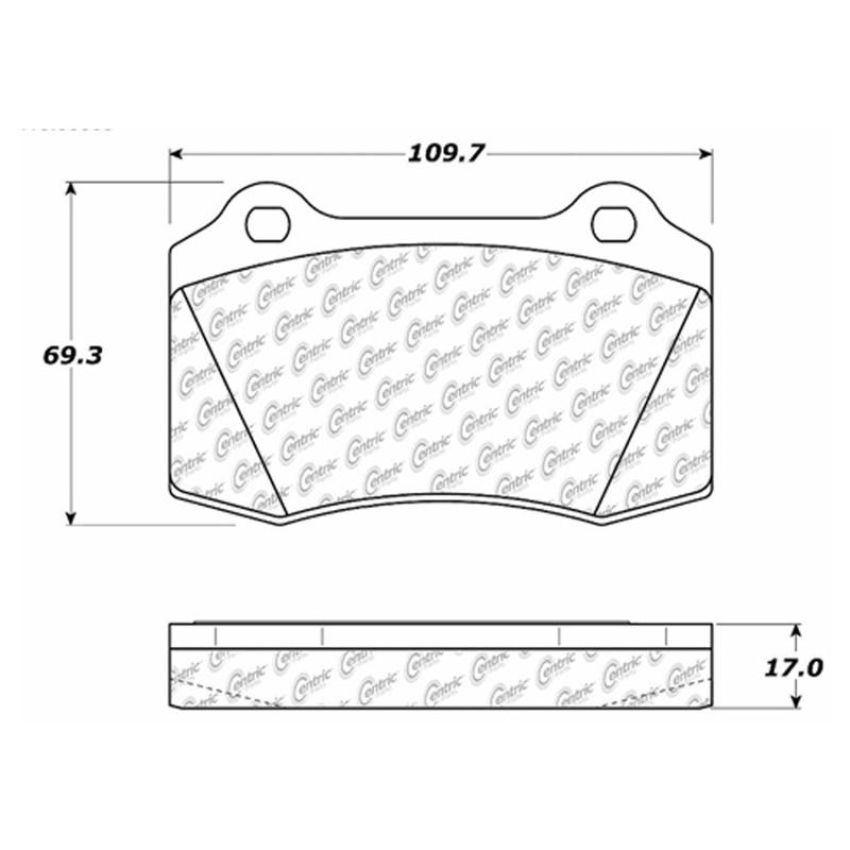 CENTRIC PARTS 106.05920 Posi Quiet Extended Wear Brake Pads with Shims and Hardware
