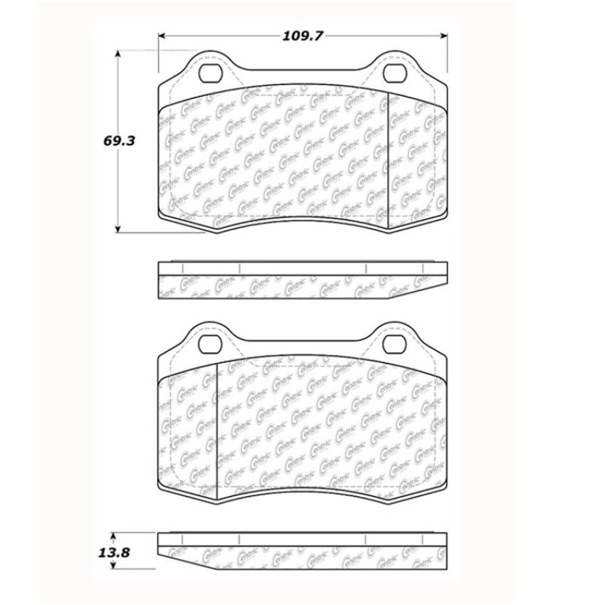CENTRIC PARTS 106.05921 Posi Quiet Extended Wear Brake Pads with Shims