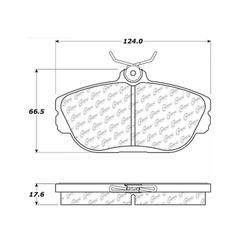 CENTRIC PARTS 106.06010 Posi Quiet Extended Wear Brake Pads with Shims and Hardware