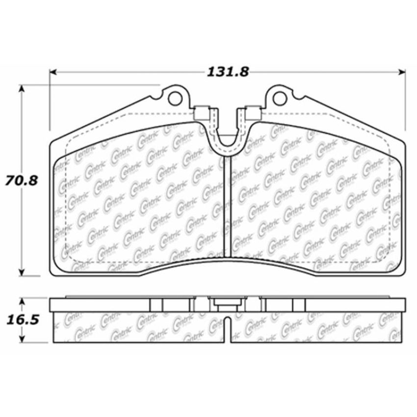CENTRIC PARTS 106.06090 Posi Quiet Extended Wear Brake Pads with Shims