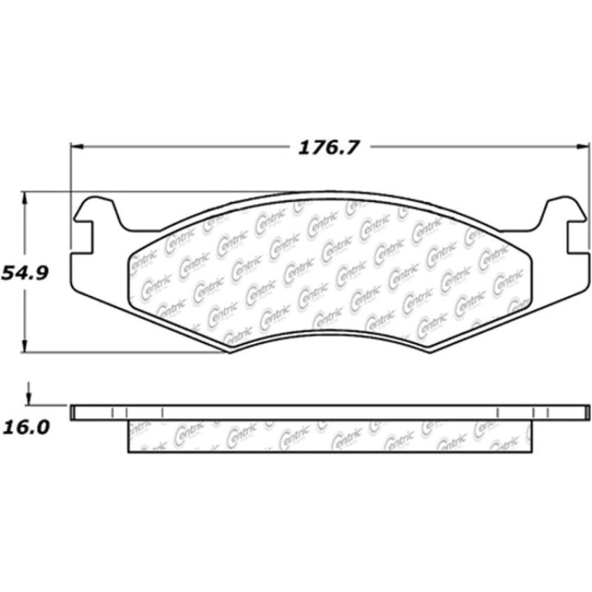 CENTRIC PARTS 106.06510 Posi Quiet Extended Wear Brake Pads with Shims and Hardware