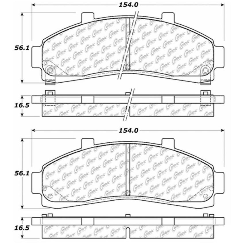 CENTRIC PARTS 106.06520 Posi Quiet Extended Wear Brake Pads with Shims and Hardware