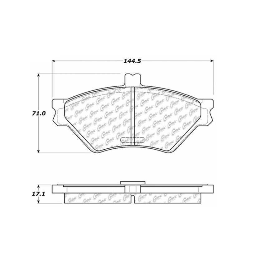 CENTRIC PARTS 106.06780 Posi Quiet Extended Wear Brake Pads with Shims and Hardware