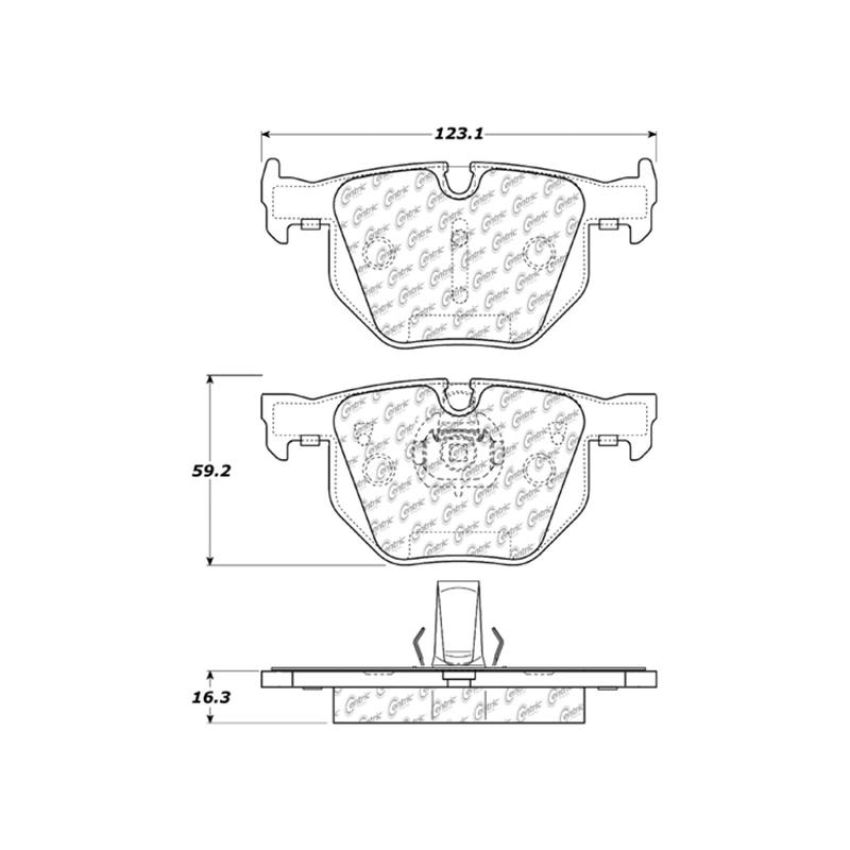 CENTRIC PARTS 106.06831 Posi Quiet Extended Wear Brake Pads with Shims and Hardware