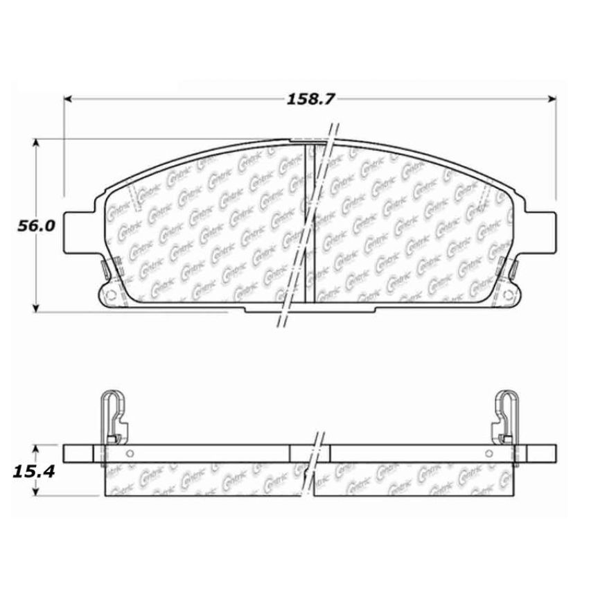 CENTRIC PARTS 106.06911 Posi Quiet Extended Wear Brake Pads with Shims and Hardware