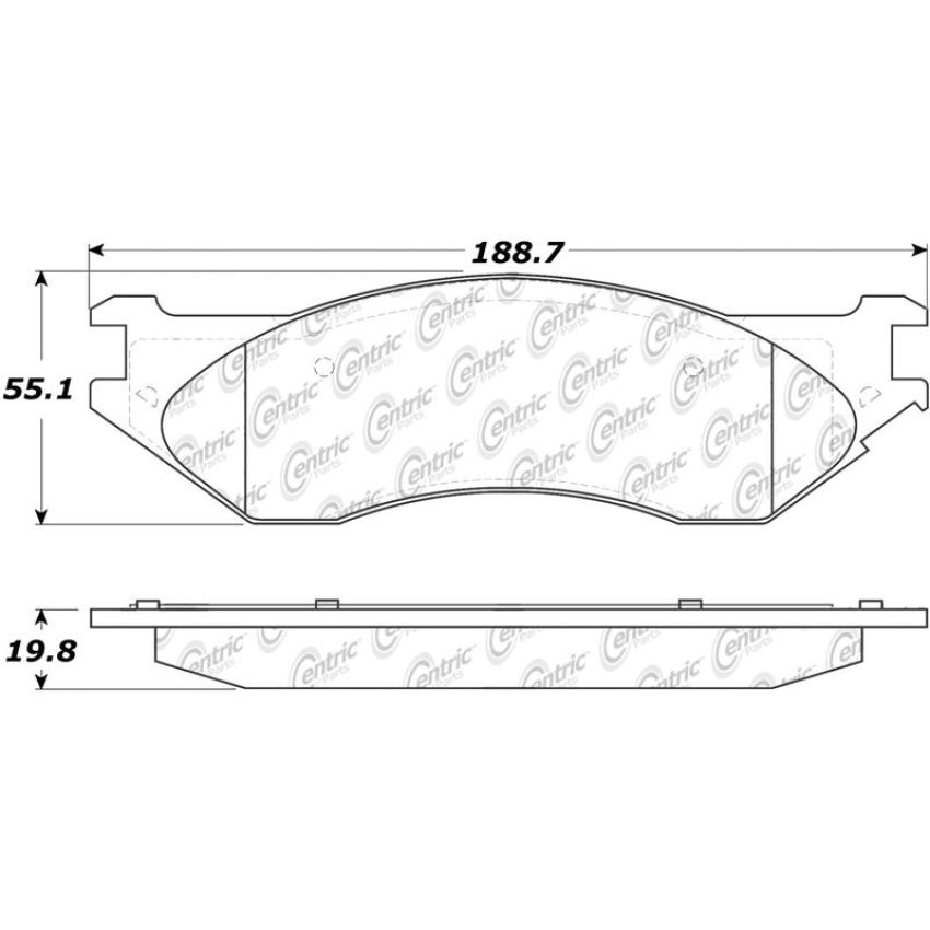 CENTRIC PARTS 106.07023 Posi Quiet Extended Wear Brake Pads with Shims and Hardware