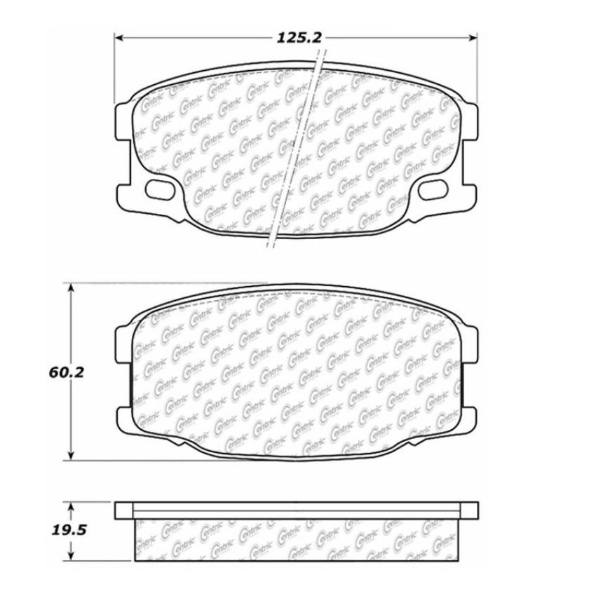 CENTRIC PARTS 106.07340 Posi Quiet Extended Wear Brake Pads with Shims