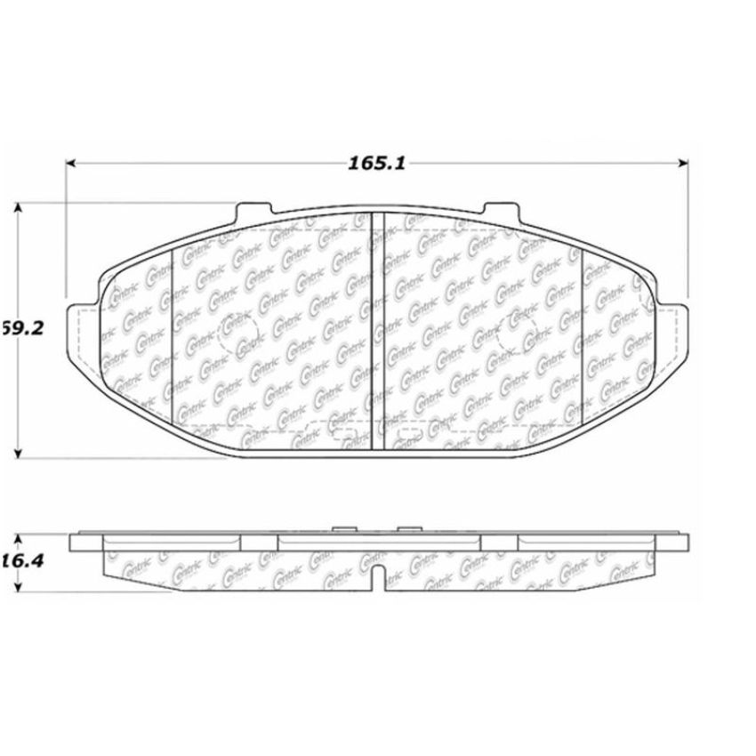 CENTRIC PARTS 106.07480 Posi Quiet Extended Wear Brake Pads with Shims and Hardware