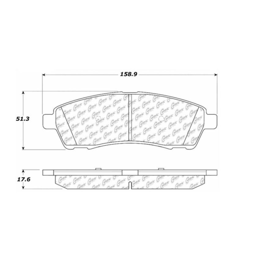 CENTRIC PARTS 106.07570 Posi Quiet Extended Wear Brake Pads with Shims and Hardware