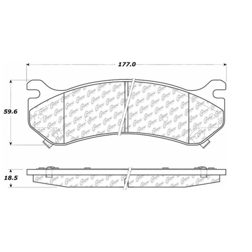 CENTRIC PARTS 106.07850 Posi Quiet Extended Wear Brake Pads with Shims and Hardware