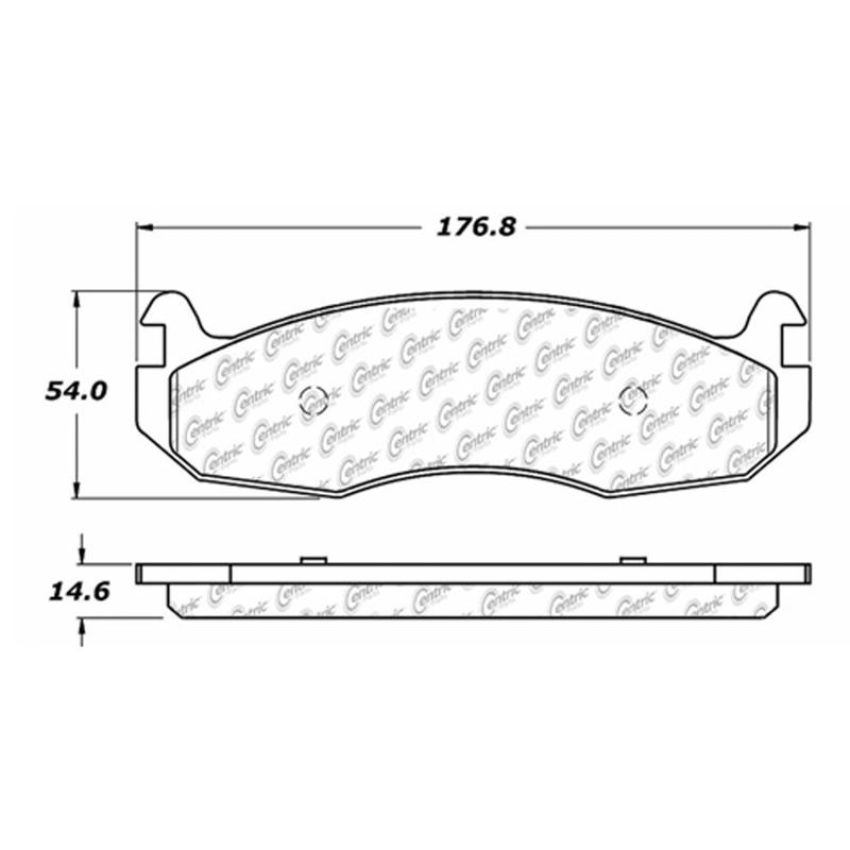 CENTRIC PARTS 106.07880 Posi Quiet Extended Wear Brake Pads with Shims and Hardware