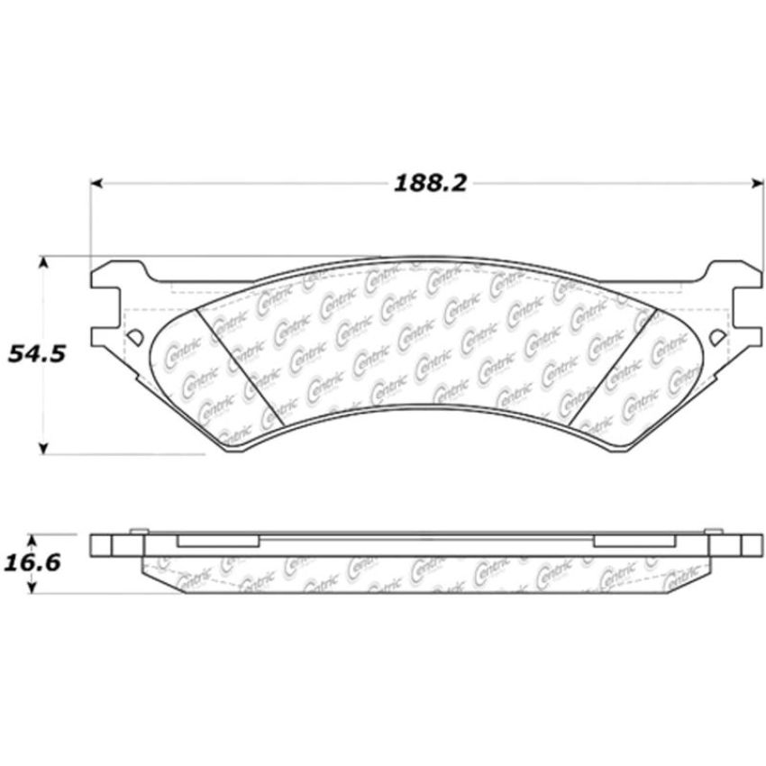 CENTRIC PARTS 106.08020 Posi Quiet Extended Wear Brake Pads with Shims and Hardware