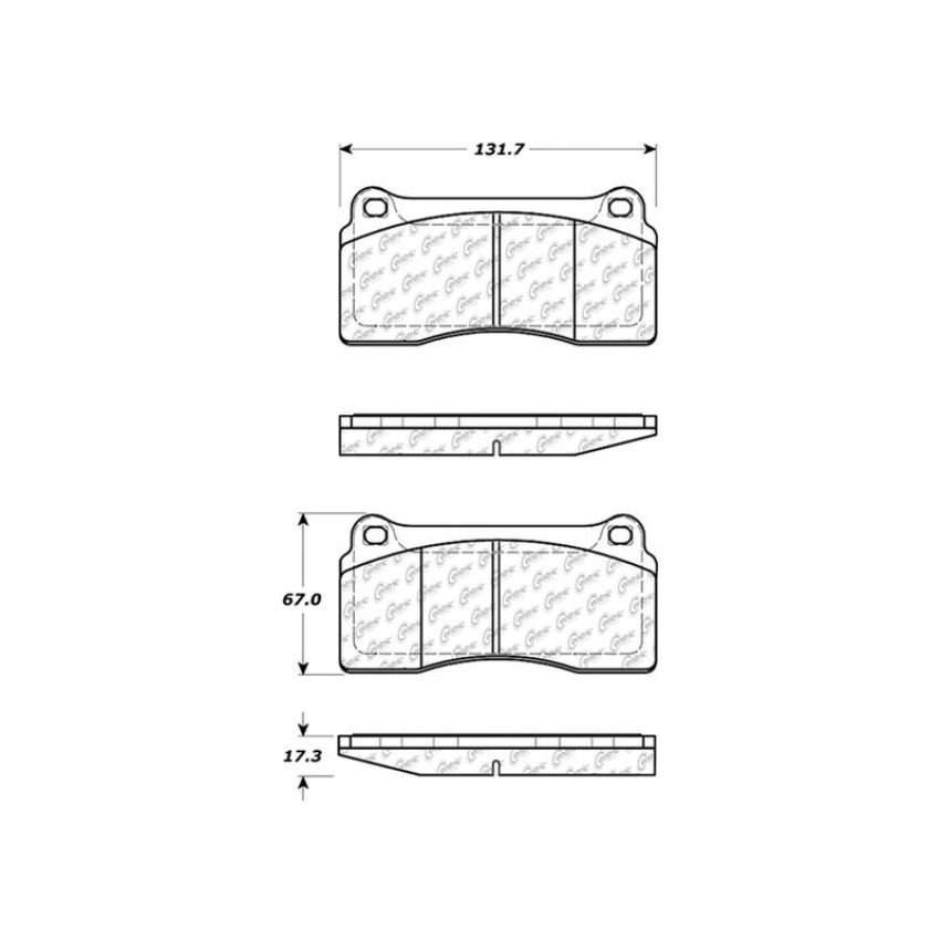CENTRIC PARTS 106.08100 Posi Quiet Extended Wear Brake Pads with Shims