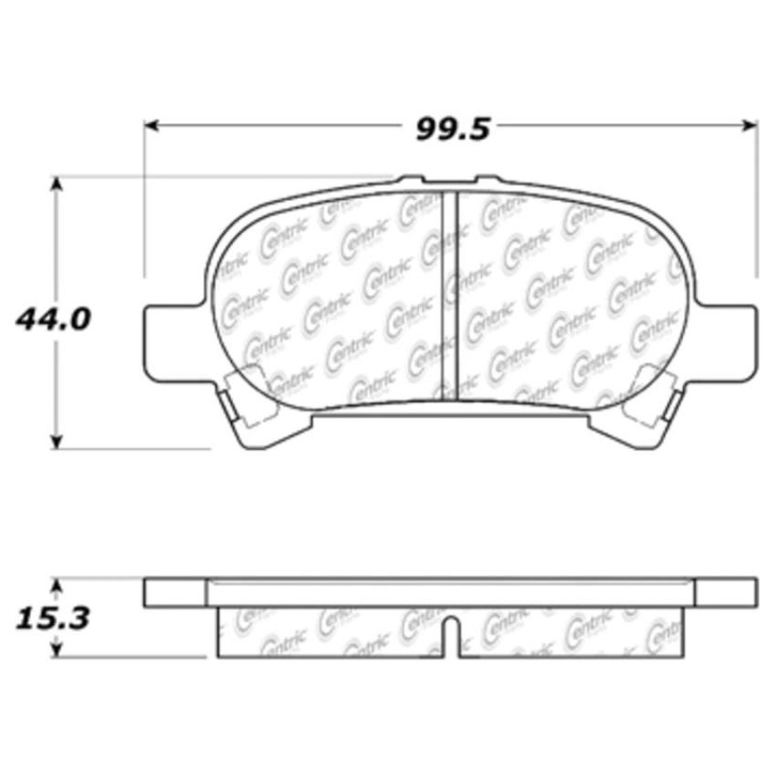 CENTRIC PARTS 106.08281 Posi Quiet Extended Wear Brake Pads with Shims and Hardware