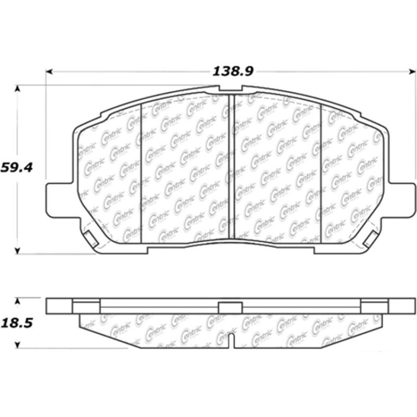 CENTRIC PARTS 106.08840 Posi Quiet Extended Wear Brake Pads with Shims and Hardware