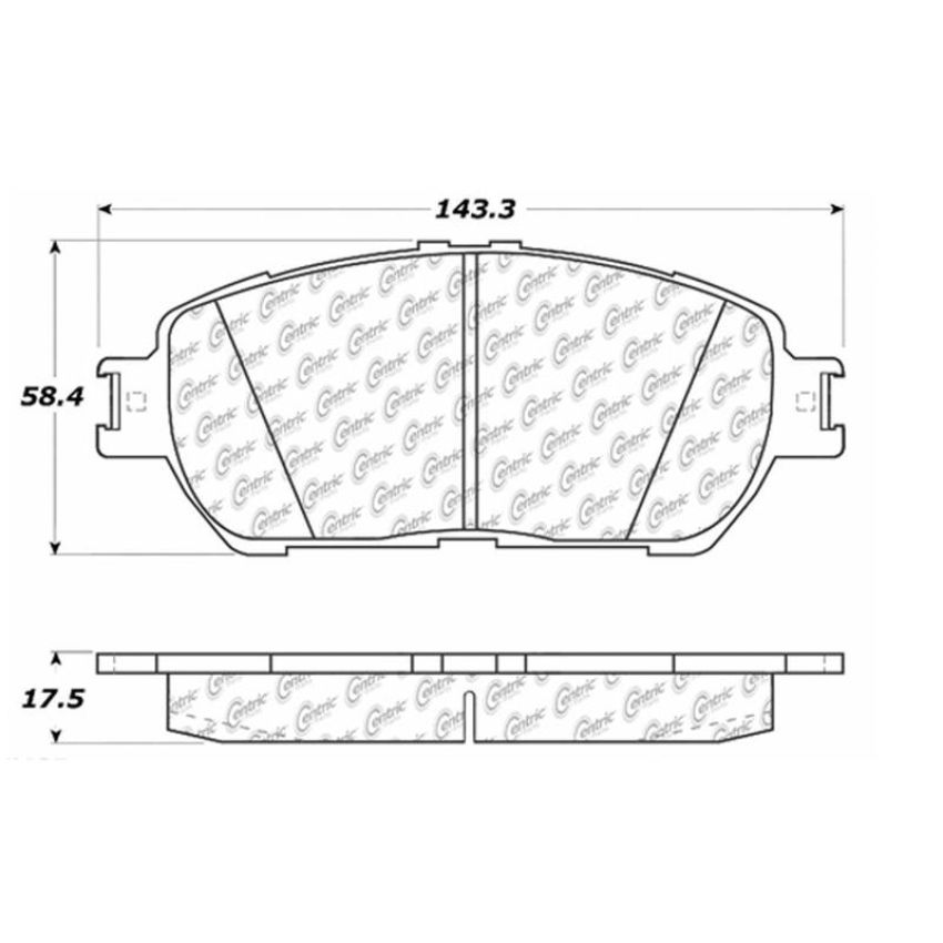 CENTRIC PARTS 106.09061 Posi Quiet Extended Wear Brake Pads with Shims and Hardware