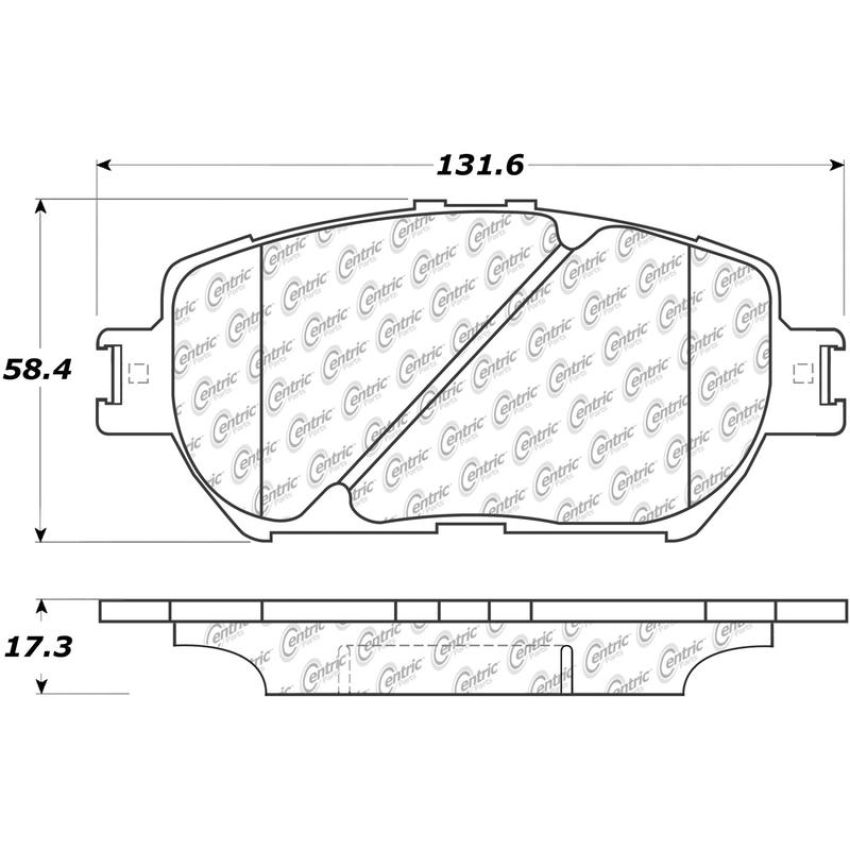CENTRIC PARTS 106.09081 Posi Quiet Extended Wear Brake Pads with Shims and Hardware