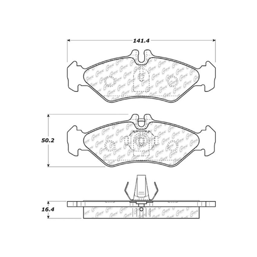 CENTRIC PARTS 106.09510 Posi Quiet Extended Wear Brake Pads with Shims