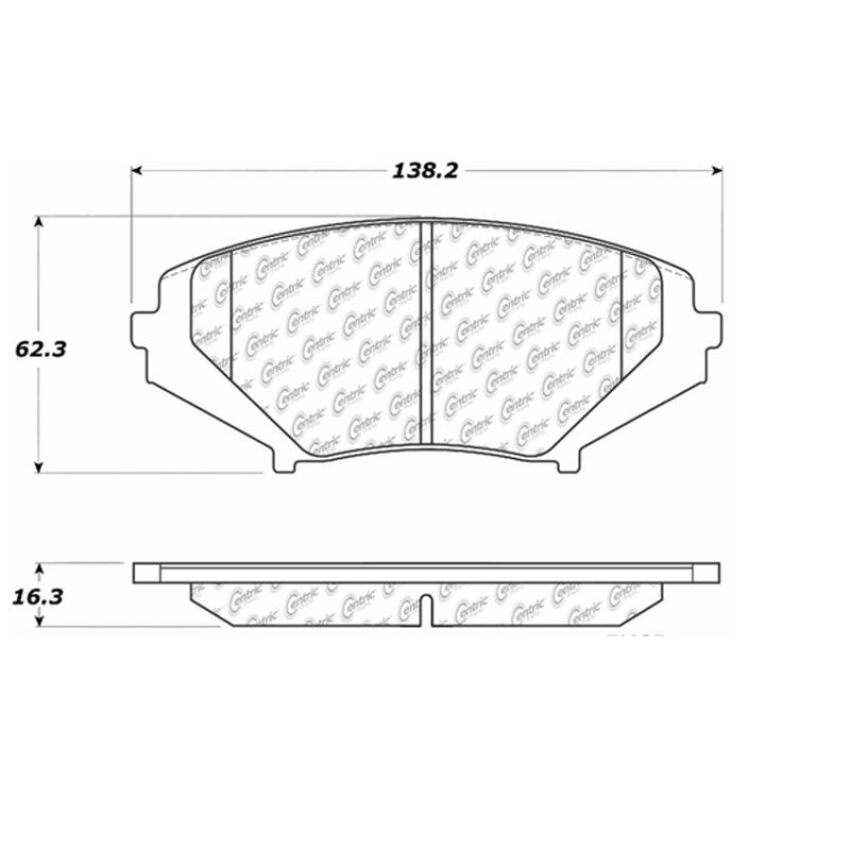 CENTRIC PARTS 106.10090 Posi Quiet Extended Wear Brake Pads with Shims and Hardware