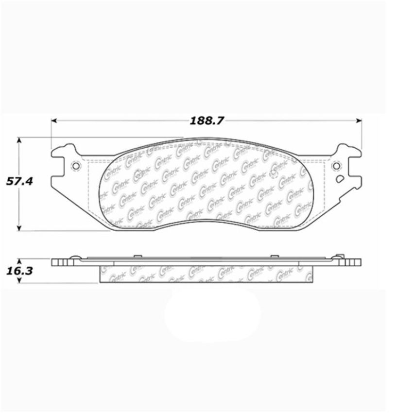 CENTRIC PARTS 106.10450 Posi Quiet Extended Wear Brake Pads with Shims and Hardware