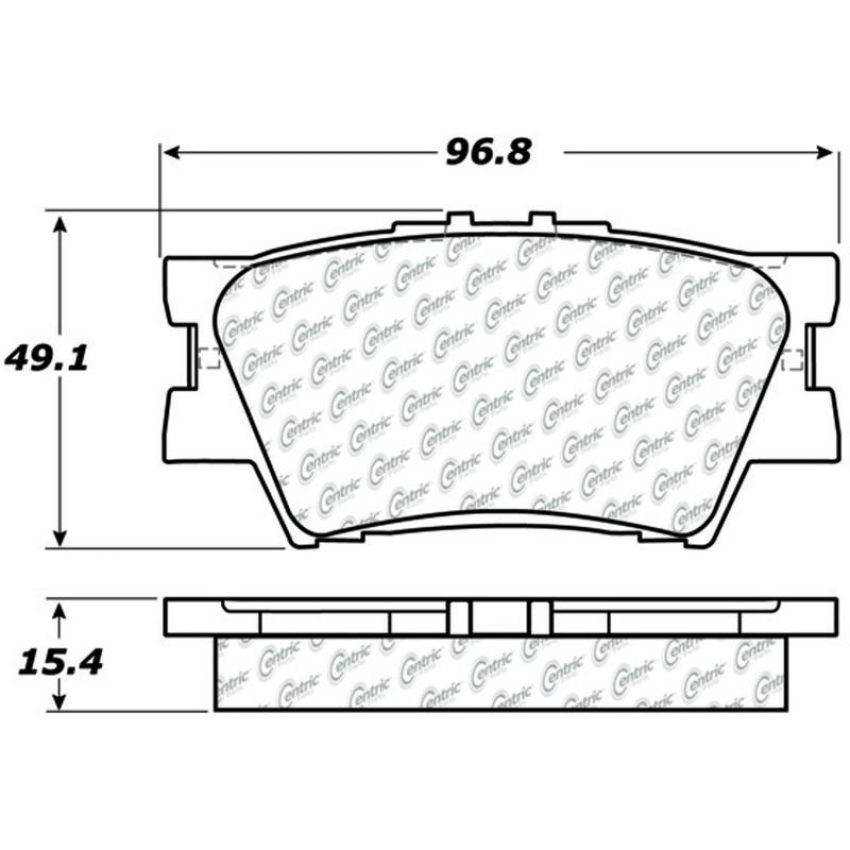 CENTRIC PARTS 106.12121 Posi Quiet Extended Wear Brake Pads with Shims and Hardware